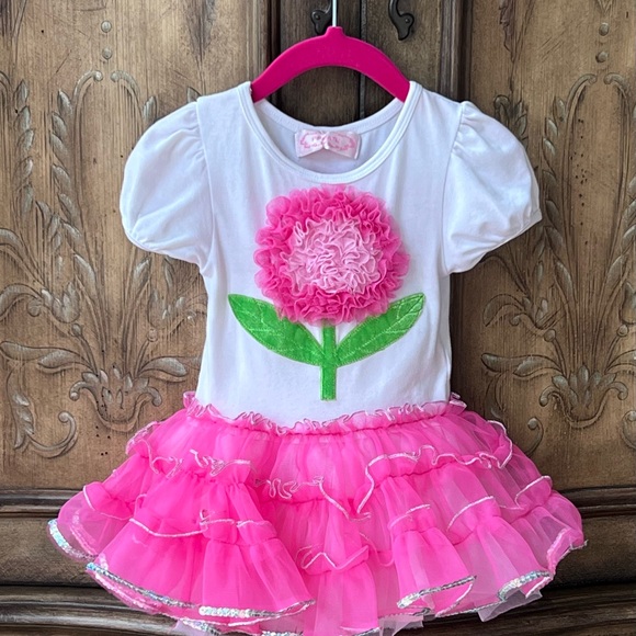 NWT Popatu Nordstrom Girls Tutu Party Dress 24M Pink First Birthday - Picture 11 of 11